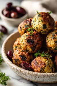 Easy Greek Turkey Meatballs