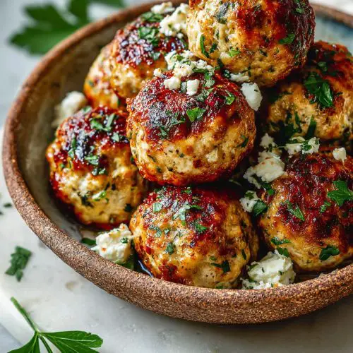 Easy Greek Turkey Meatballs