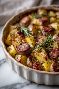 Easy Oven-Roasted Sausage and Potatoes