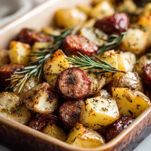 Easy Oven-Roasted Sausage and Potatoes