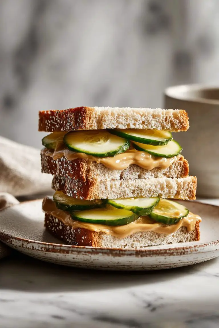 Easy Peanut Butter and Pickle Sandwiches