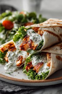 Easy Ranch Chicken Wraps