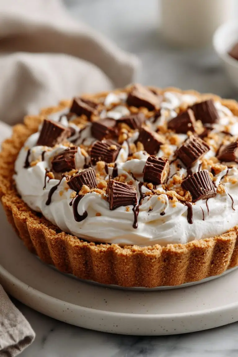 Easy Reese's Peanut Butter Cup Pie