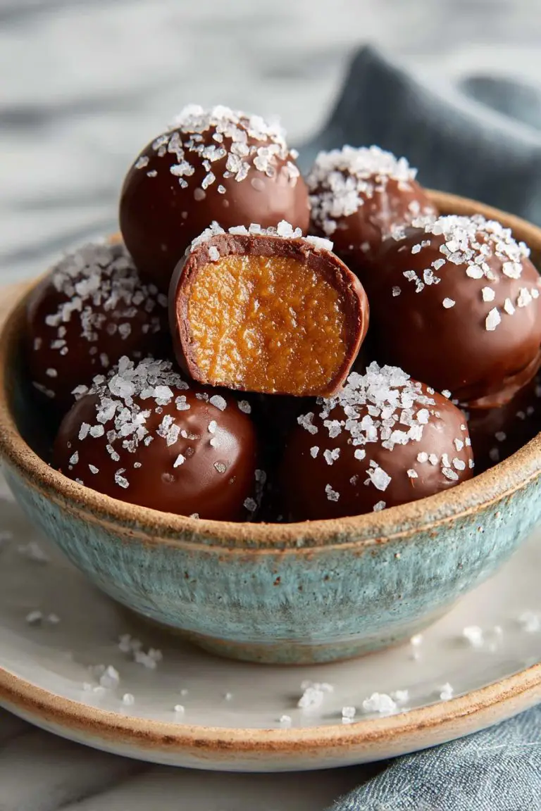 Easy Salted Caramel Fudge Truffles