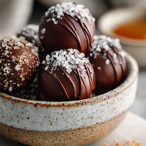 Easy Salted Caramel Fudge Truffles