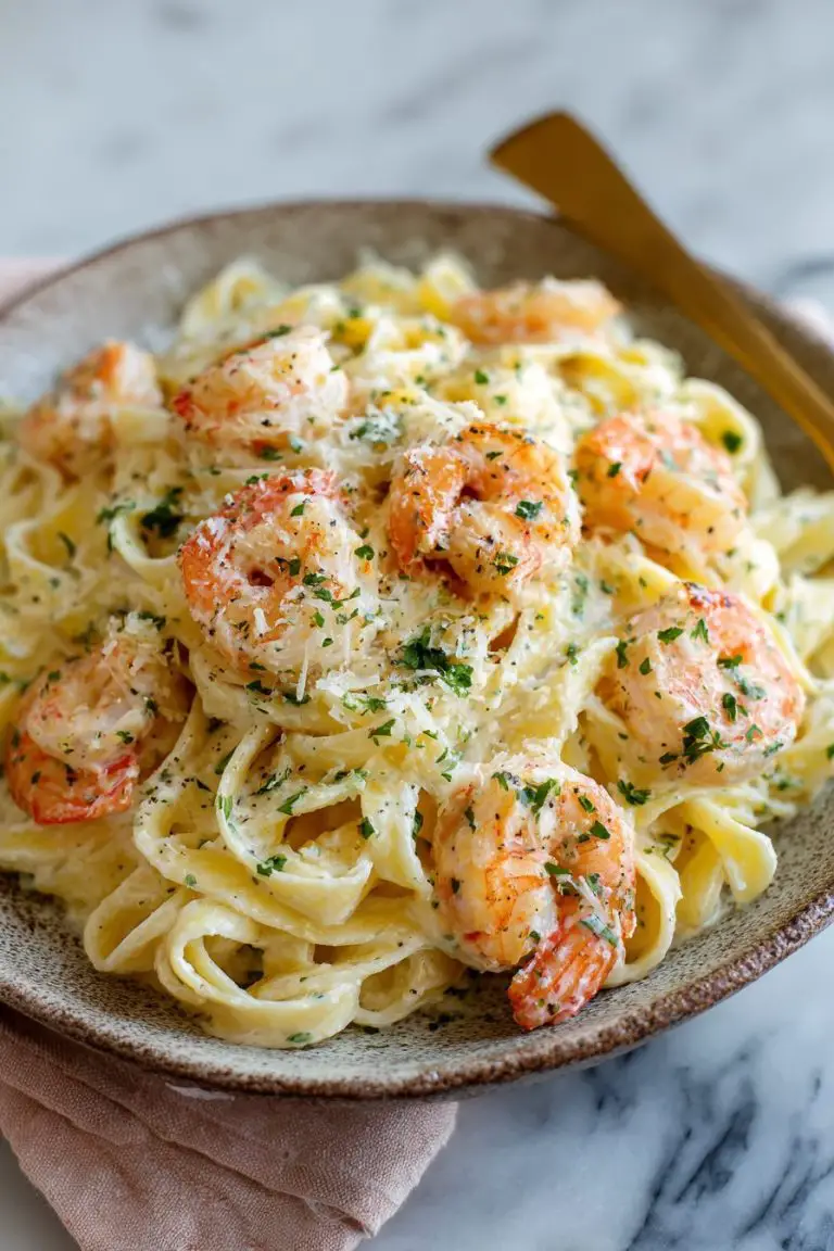 Easy Shrimp Fettuccine Alfredo Recipe