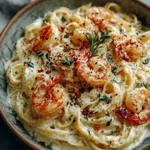 Easy Shrimp Fettuccine Alfredo Recipe