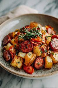 Easy Smoked Sausage and Potato Skillet