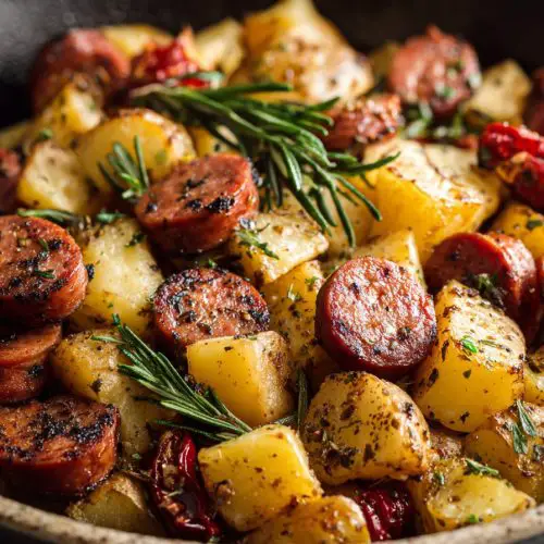 Easy Smoked Sausage and Potato Skillet