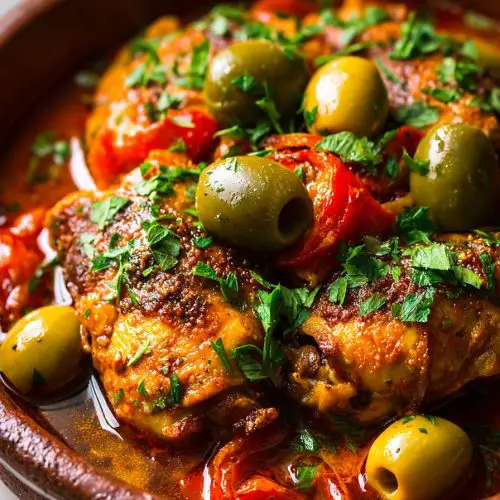 Easy Spanish Chicken in the Slow Cooker