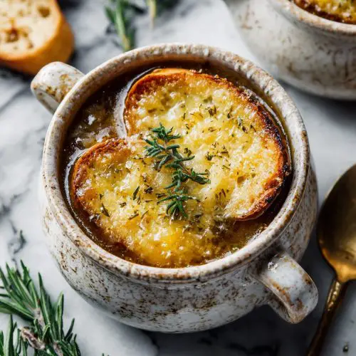 Easy Vegetarian French Onion Soup Recipe