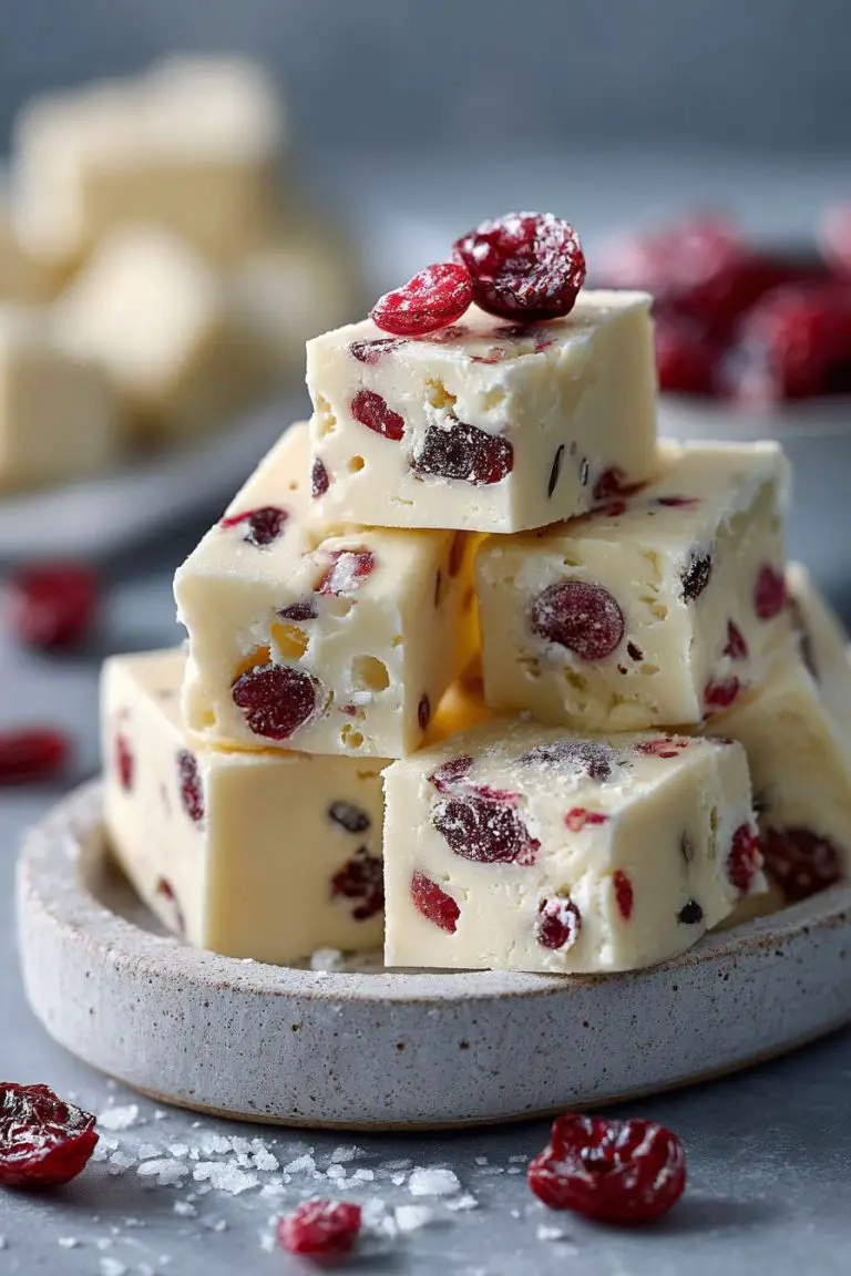 Easy White Chocolate Cranberry Fudge