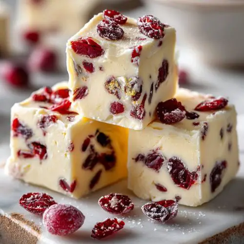 Easy White Chocolate Cranberry Fudge