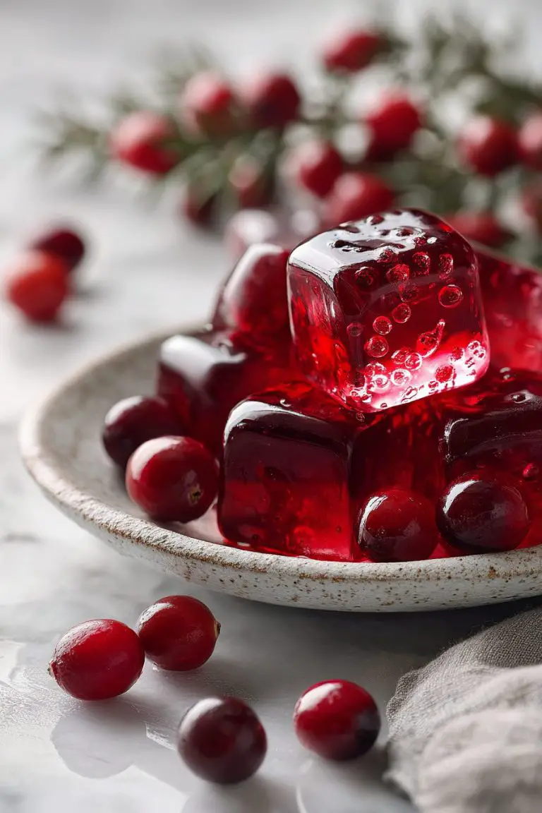 Festive Cranberry Jelly Candies
