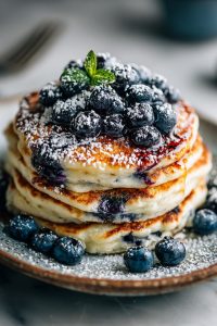 Fluffy Blueberry Pancakes