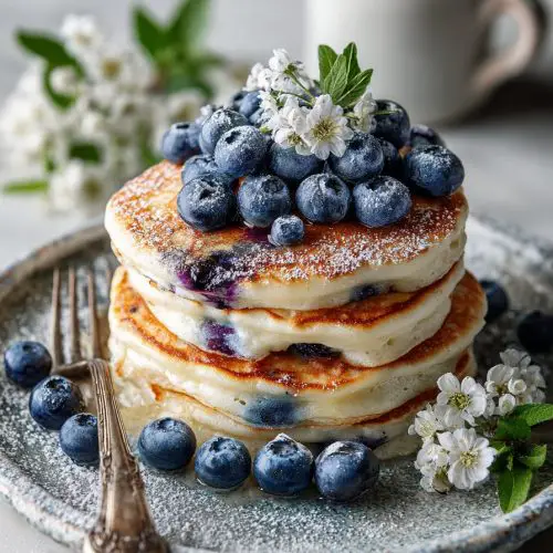 Fluffy Blueberry Pancakes