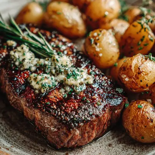 Garlic Butter Steak and Potatoes