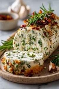 Garlic Herb Cheese Log Recipe