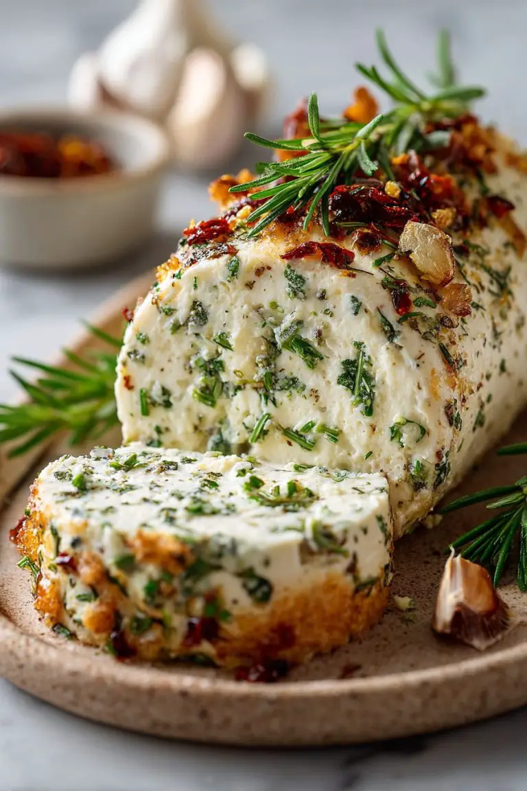 Garlic Herb Cheese Log Recipe