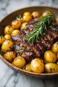 Garlic Herb Steak and Potato Skillet