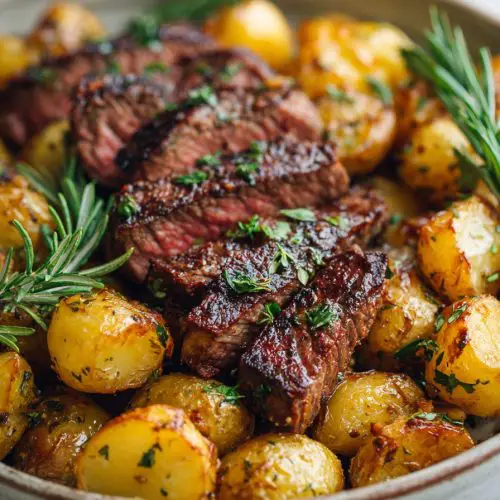 Garlic Herb Steak and Potato Skillet