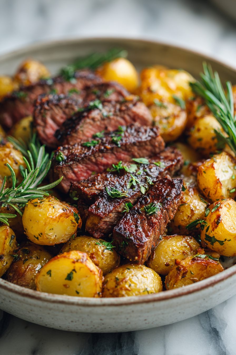 Garlic Herb Steak and Potato Skillet
