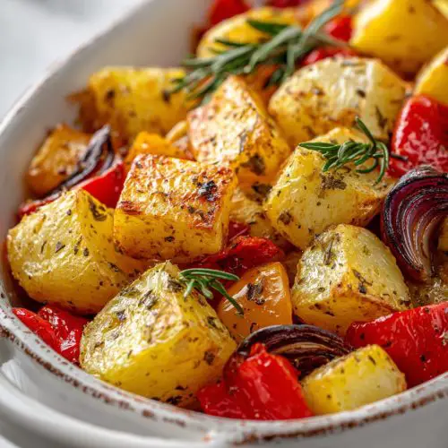 Garlic Roasted Potatoes and Veggies