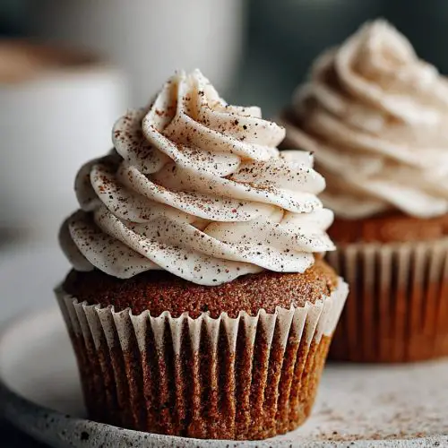 Gingerbread Cupcakes with Cinnamon Cream Cheese Frosting