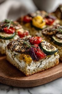 Greek Veggie Pizza Squares