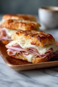Hawaiian Baked Ham and Swiss Sandwiches