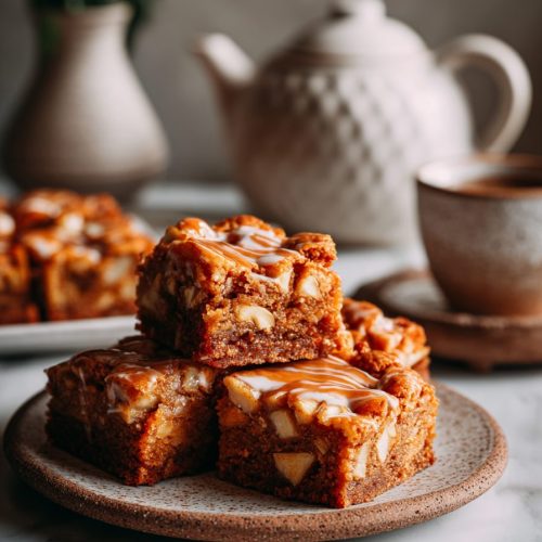Maple Apple Blondies with Fall Spices