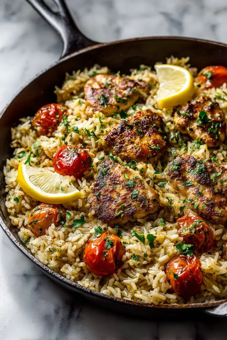 Mediterranean Chicken Rice Skillet Recipe