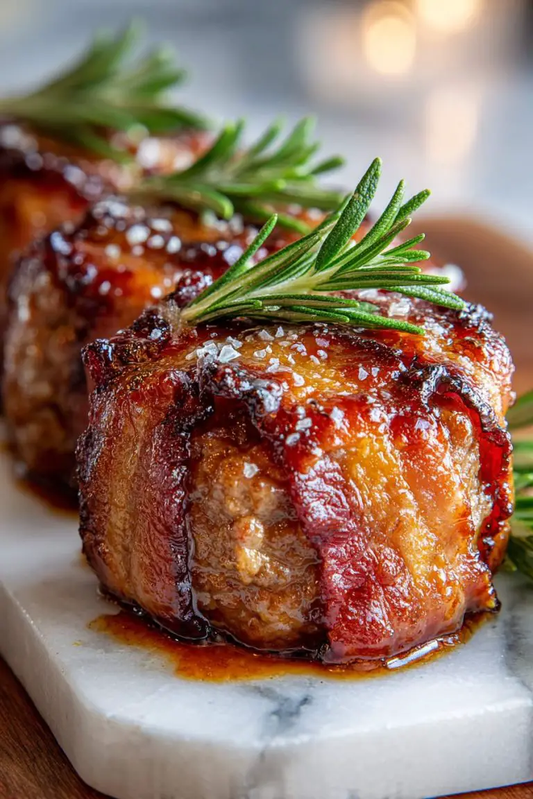 Mini Bacon-Wrapped Meatloaf Delight