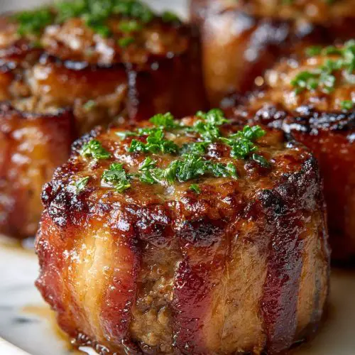 Mini Bacon-Wrapped Meatloaf Delight
