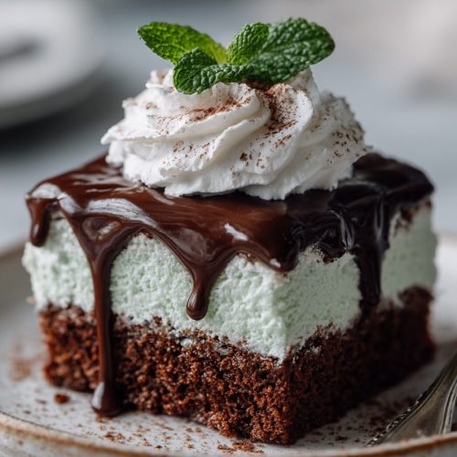 Mint Chocolate Poke Cake Recipe