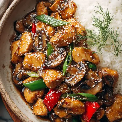 Mushroom Chicken Inspired by Panda Express
