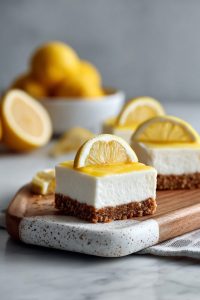 No-Bake Lemon Cheesecake Bars