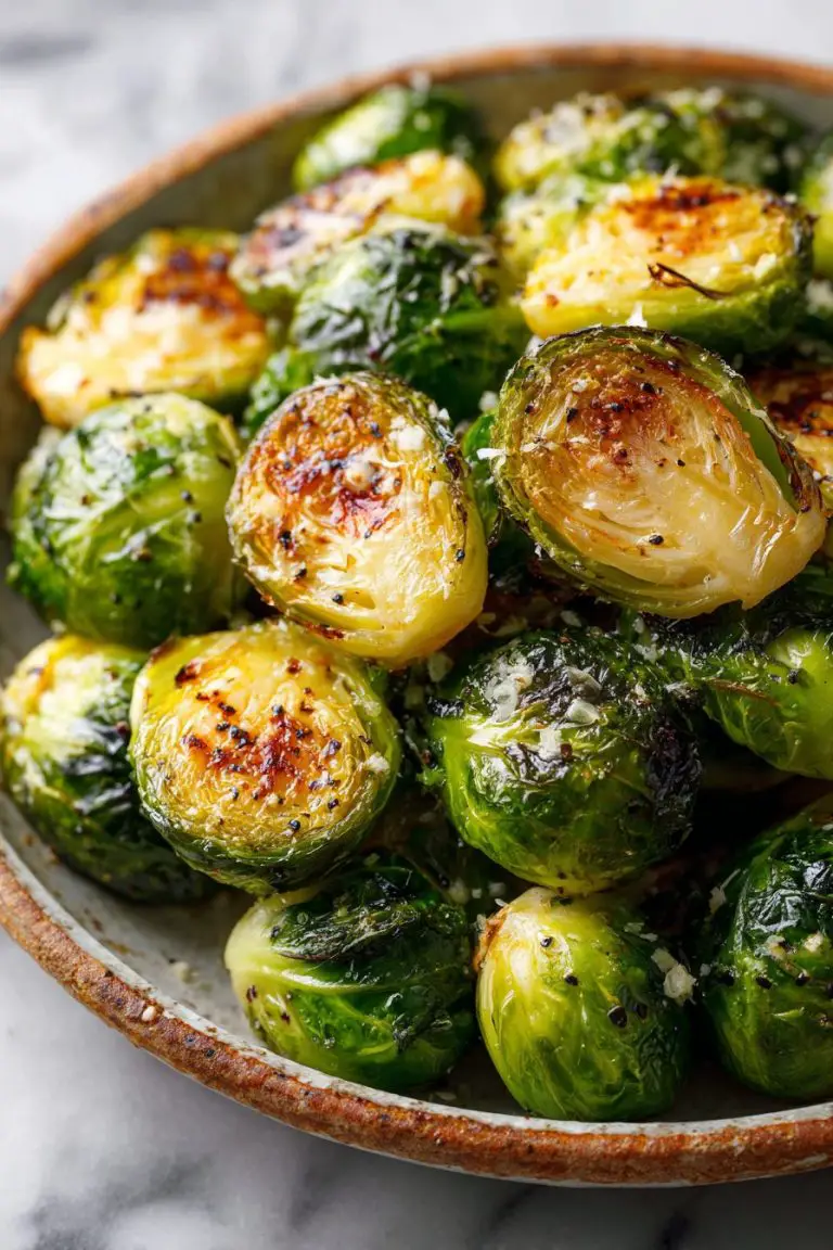 Oven Roasted Garlic Brussels Sprouts