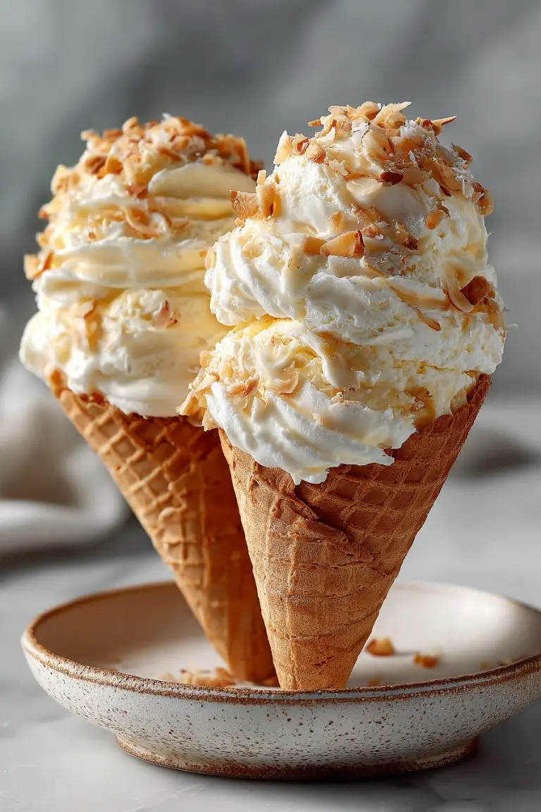 Peachy Cheesecake Cones