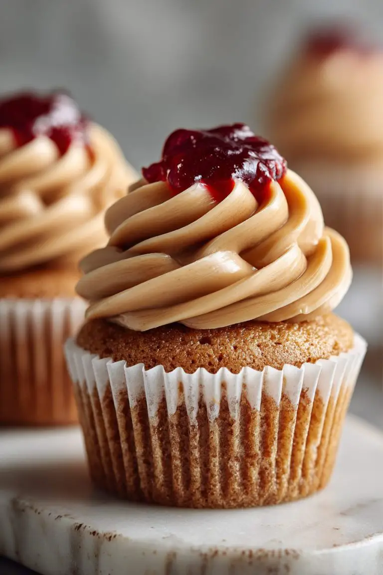 Peanut Butter & Jelly Cupcakes