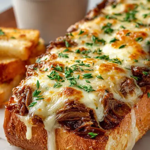 Philly Cheesesteak Cheesy Bread
