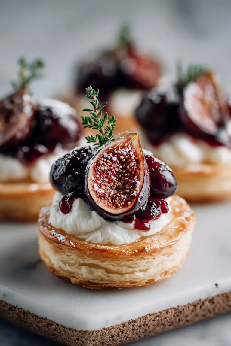 Plum Cheese Puff Pastry Bites