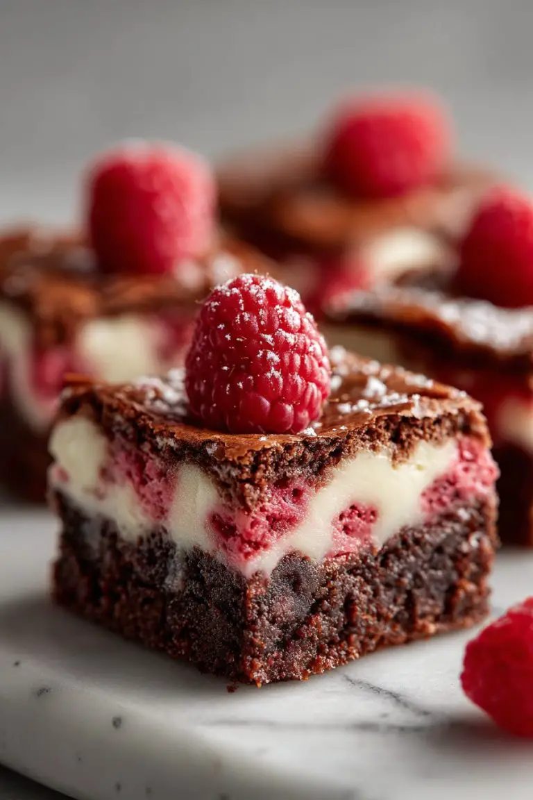 Raspberry Cream Cheese Brownies