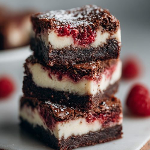 Raspberry Cream Cheese Brownies