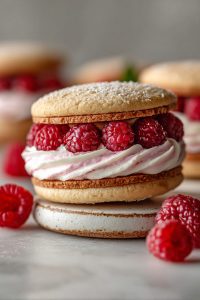Raspberry Cream Sandwich Cookies