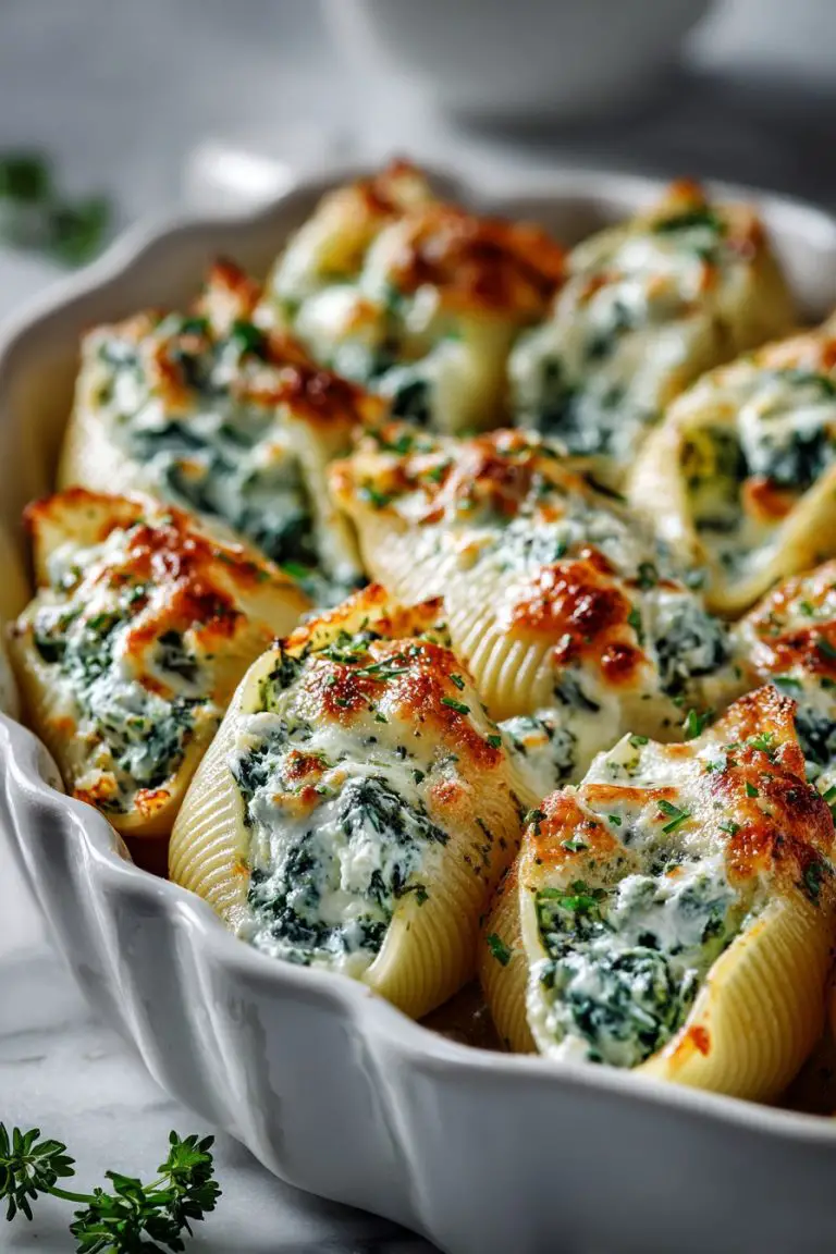 Spinach and Cheese Stuffed Shells