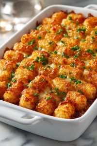 Tater Tot Cowboy Casserole Delight