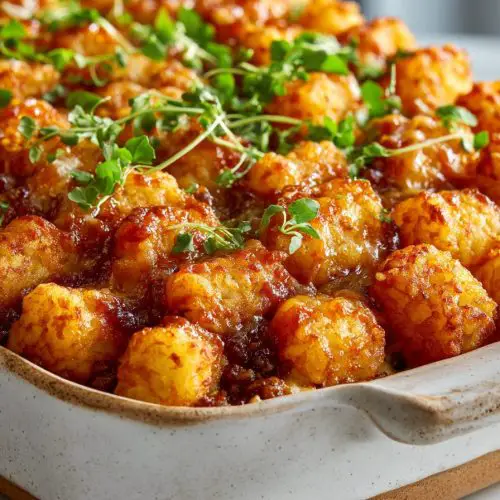 Tater Tot Cowboy Casserole Delight