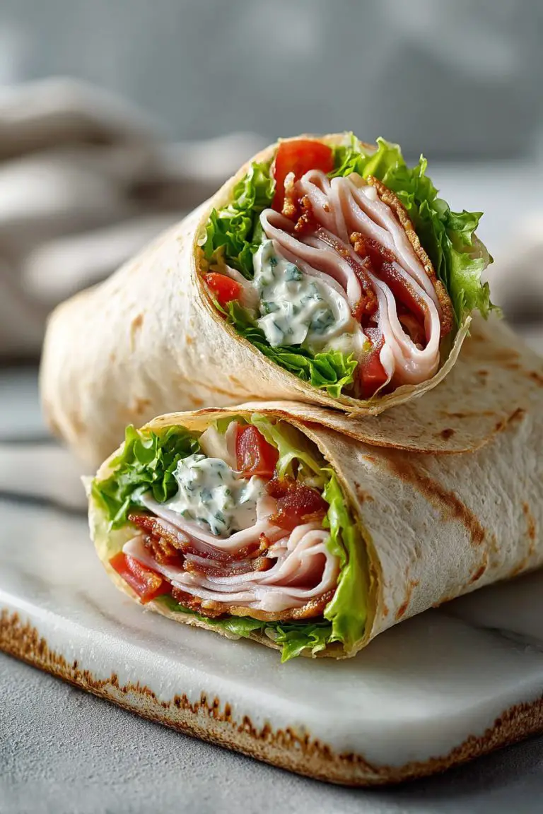 Turkey Club Wraps with Ranch Sauce