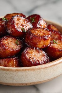 Apple Glazed Kielbasa Bites